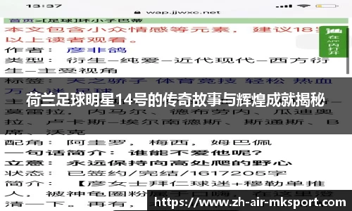 荷兰足球明星14号的传奇故事与辉煌成就揭秘